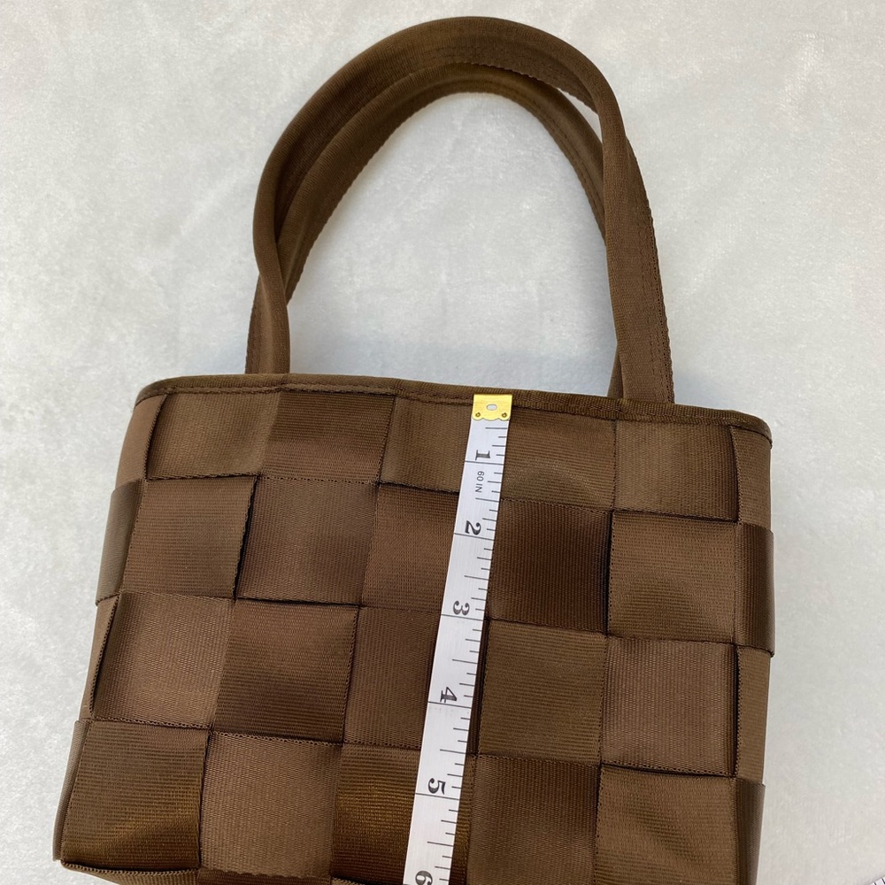 Women’s Seatbelt Bag Handbag Purse Snap Close with Double Handles Brown small - Picture 5 of 8